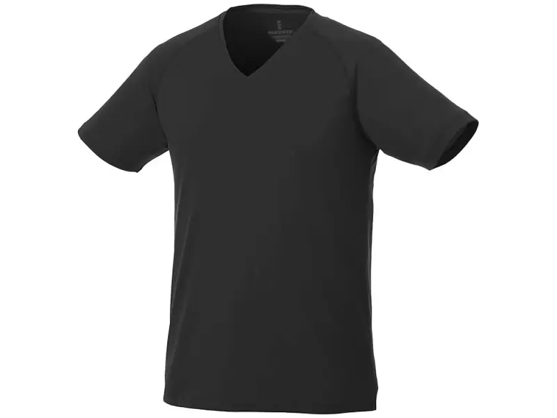 Модная мужская футболка Amery с коротким рукавом и V-образным вырезом, черный - 3902599XS