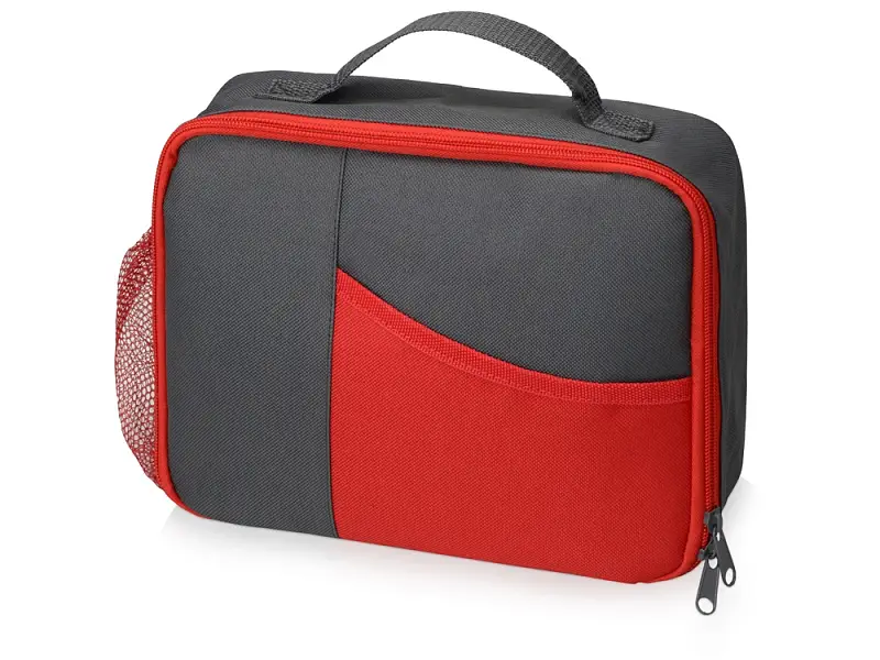 Изотермическая сумка-холодильник Breeze для ланч-бокса, серый/красный - 935941