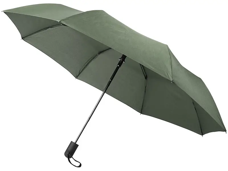 Складной полуавтоматический зонт Gisele 21 дюйм, зеленый - 10914222