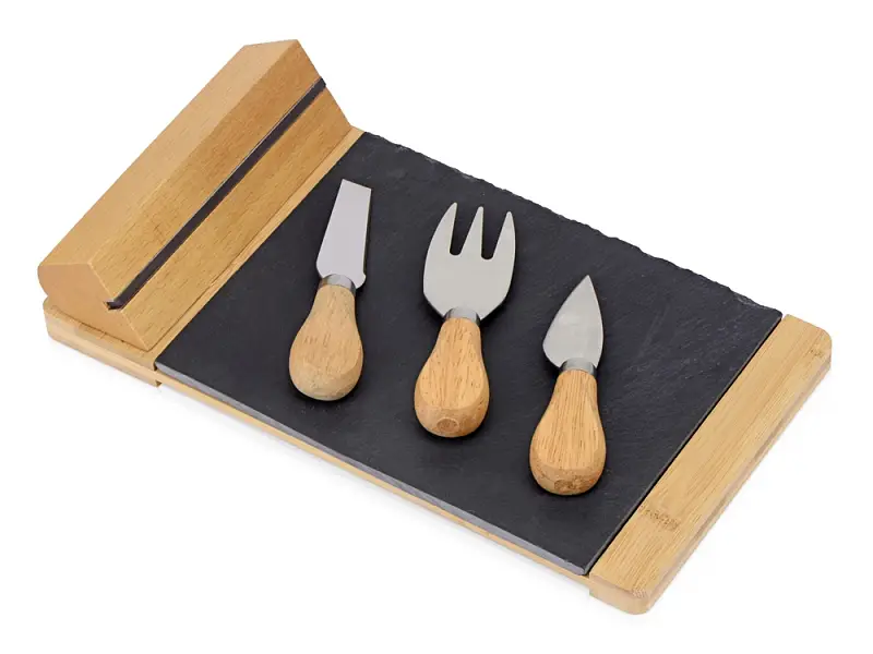Набор для сыра из сланцевой доски и ножей Bamboo collection Taleggio (Р) - 822108p
