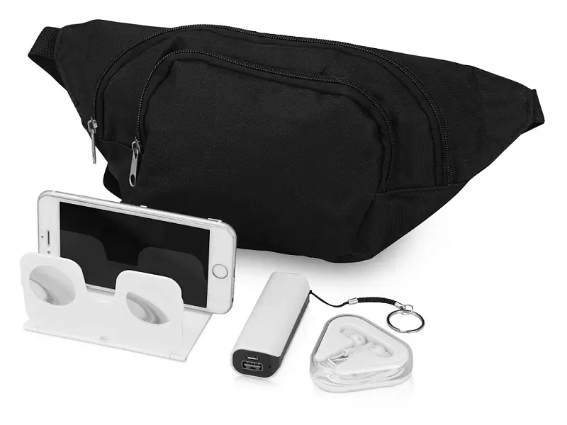 Подарочный набор Virtuality с 3D очками, наушниками, зарядным устройством и сумкой, белый - 700355